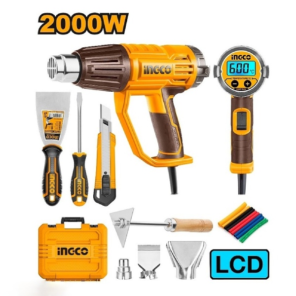 سشوار صنعتی با لوازم اینکو مدل HG-2000۵۸۱-2000W